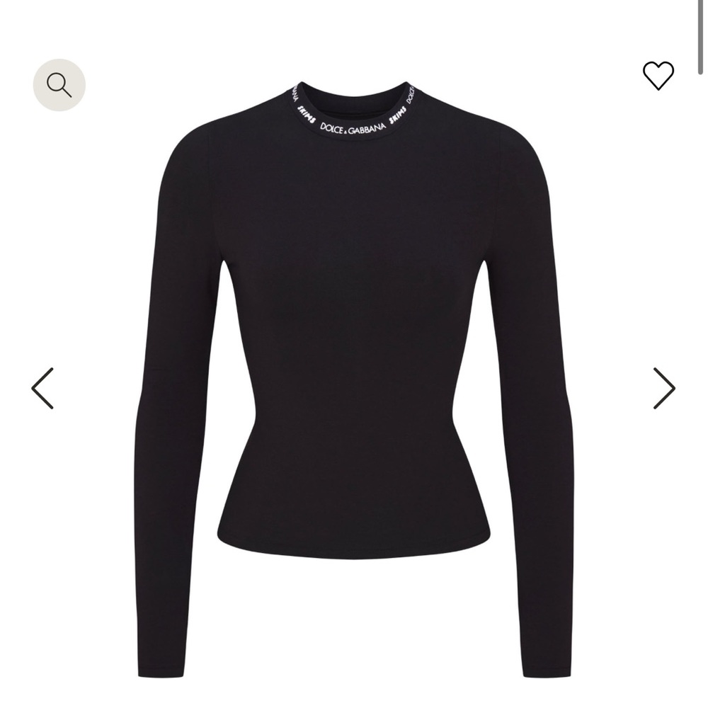 DOLCE&GABBANA X SKIMS COTTON JERSEY LONG SLEEVE T-SHIRT